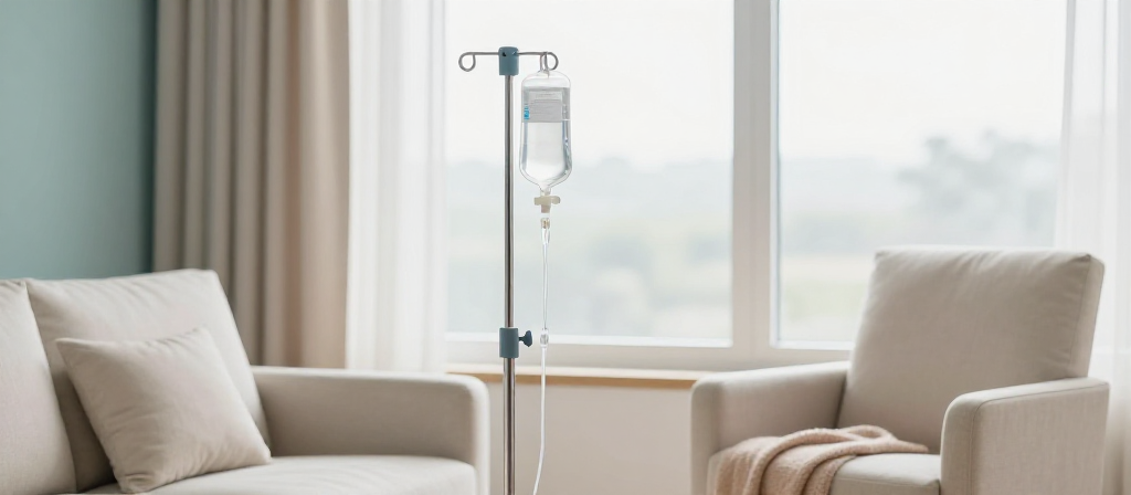 Ozone therapy setup in a calm home setting